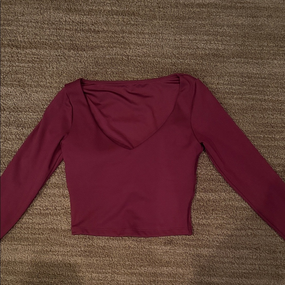 Gilly Hicks Maroon Long Sleeve Top